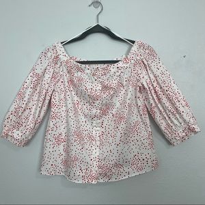 H&M Off Shoulder Button Down Crop Top | Size 2